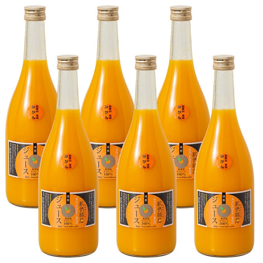 【6本セット(720ml):箱入り】 紀伊路屋 有田みかんストレートジュース
